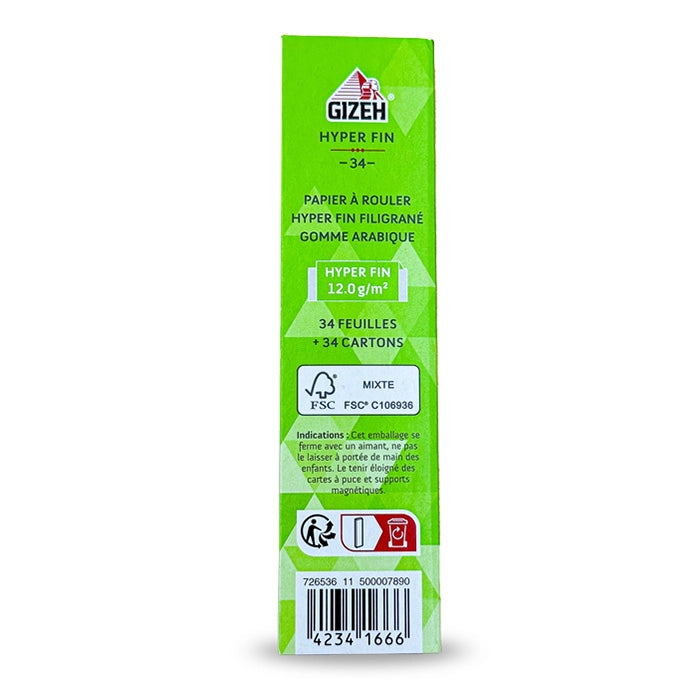 Paquet de feuilles à rouler King Size Slim + Tips Gizeh